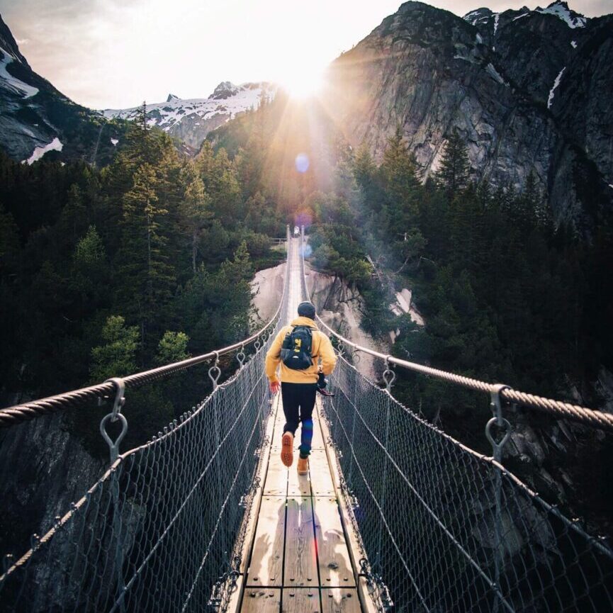 running on bridge